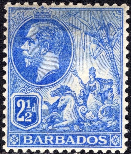 kol.bryt.Barbados KGV 2,5 d.czysty *