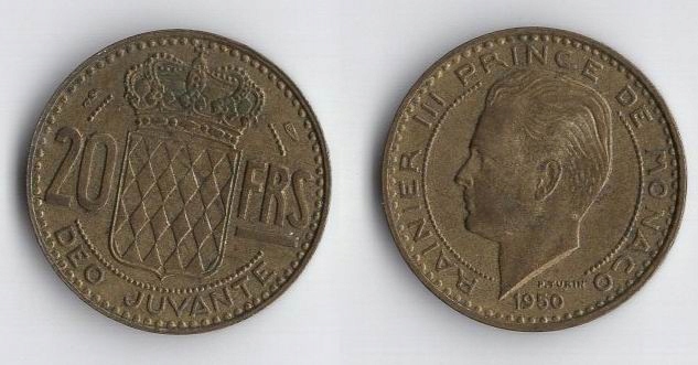 MONAKO 1950 20 FRANCS