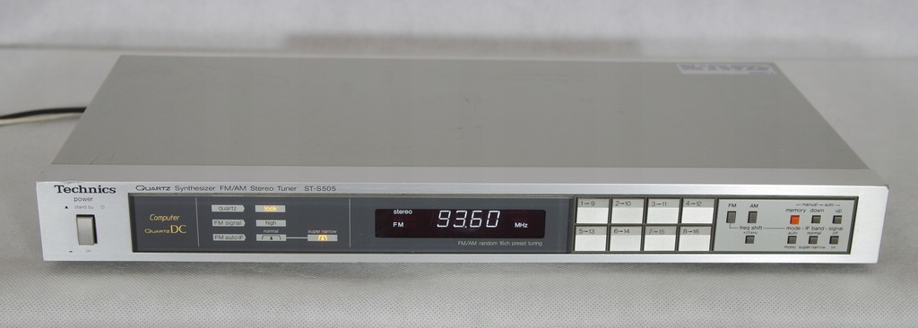 Technics ST-S505, dobry tuner cyfrowy. Srebrny