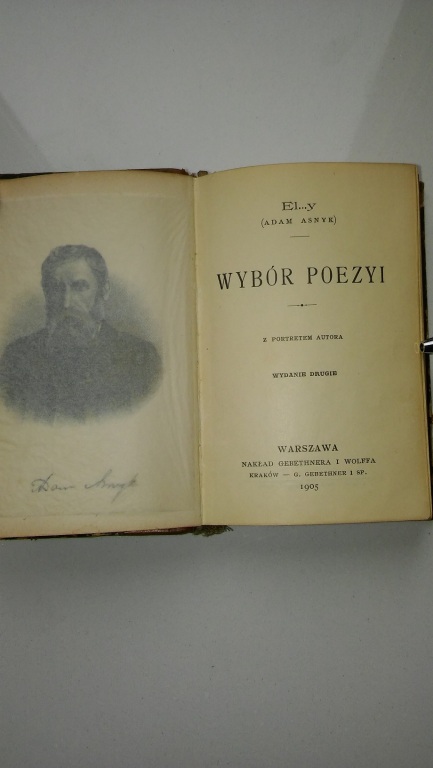 Książka El..y (A.Asnyk) Wybór Poezyi