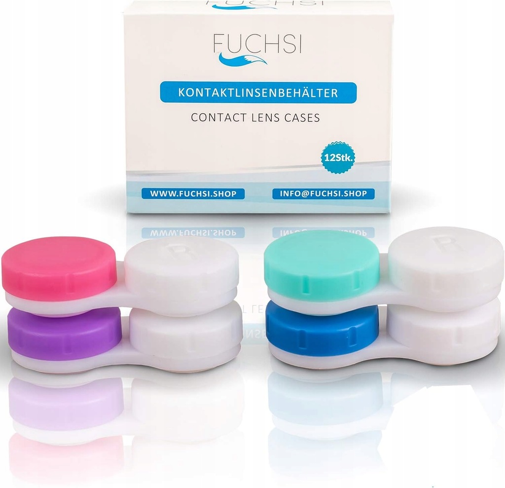 Etui Pojemnik Na Soczewki Kontaktowe Zestaw 12 Sztuk
