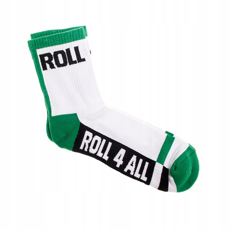 Skarpety Roll4all Short Socks Zielono/Białe 43-46