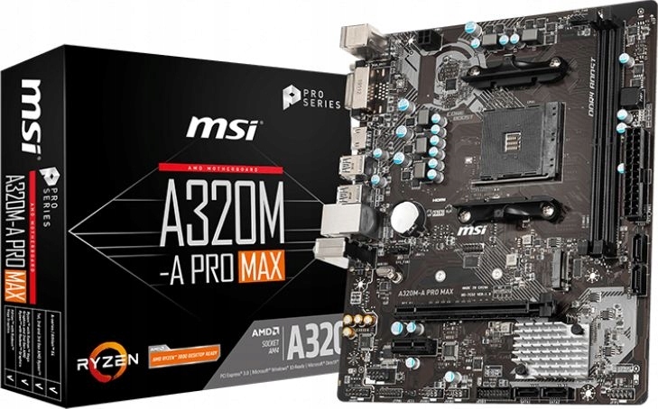 Купить Материнская плата MSI A320M-A PRO MAX: отзывы, фото, характеристики в интерне-магазине Aredi.ru