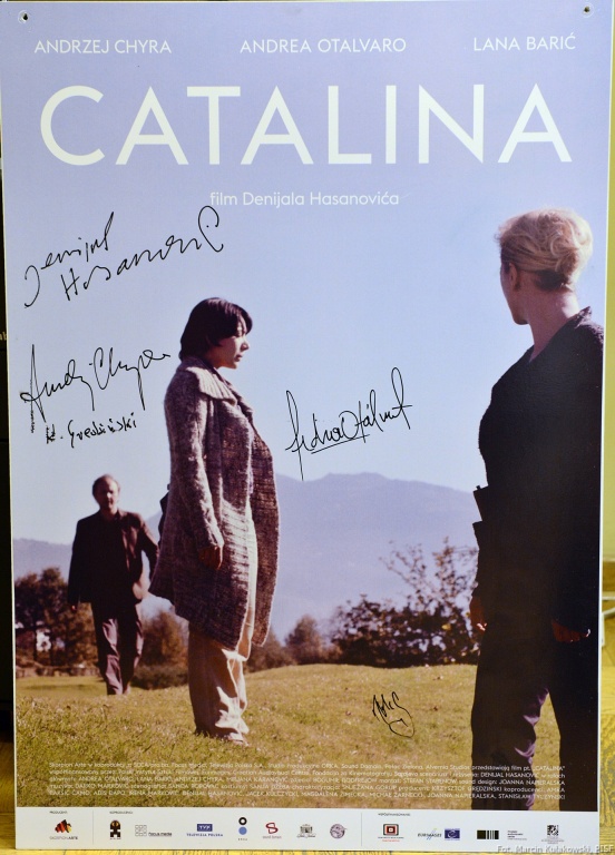 "Catalina" - plakat filmu na PCV z autografami