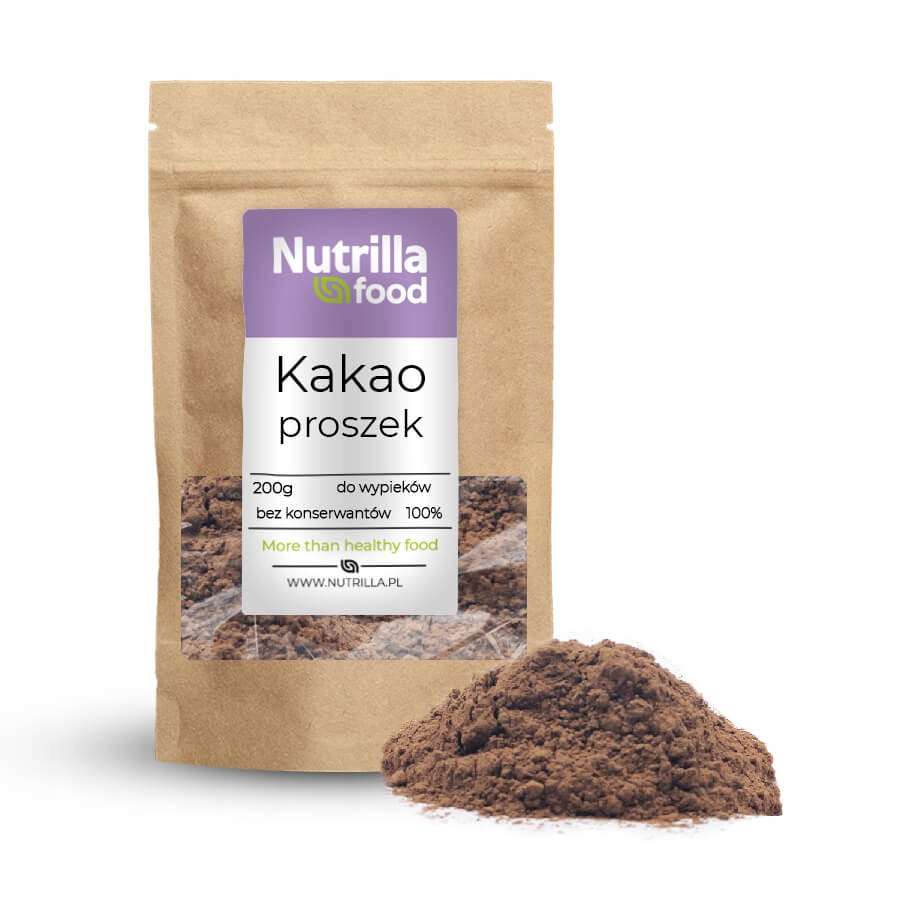 KAKAO PROSZEK NIEALKAIZOWANE 200g NATURALNE