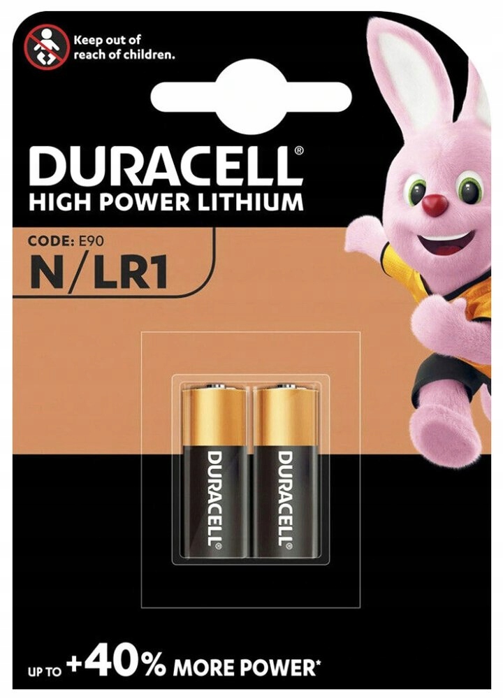 2 x Baterie Alkaliczna Duracell MN9100 LR1 KN 1,5V