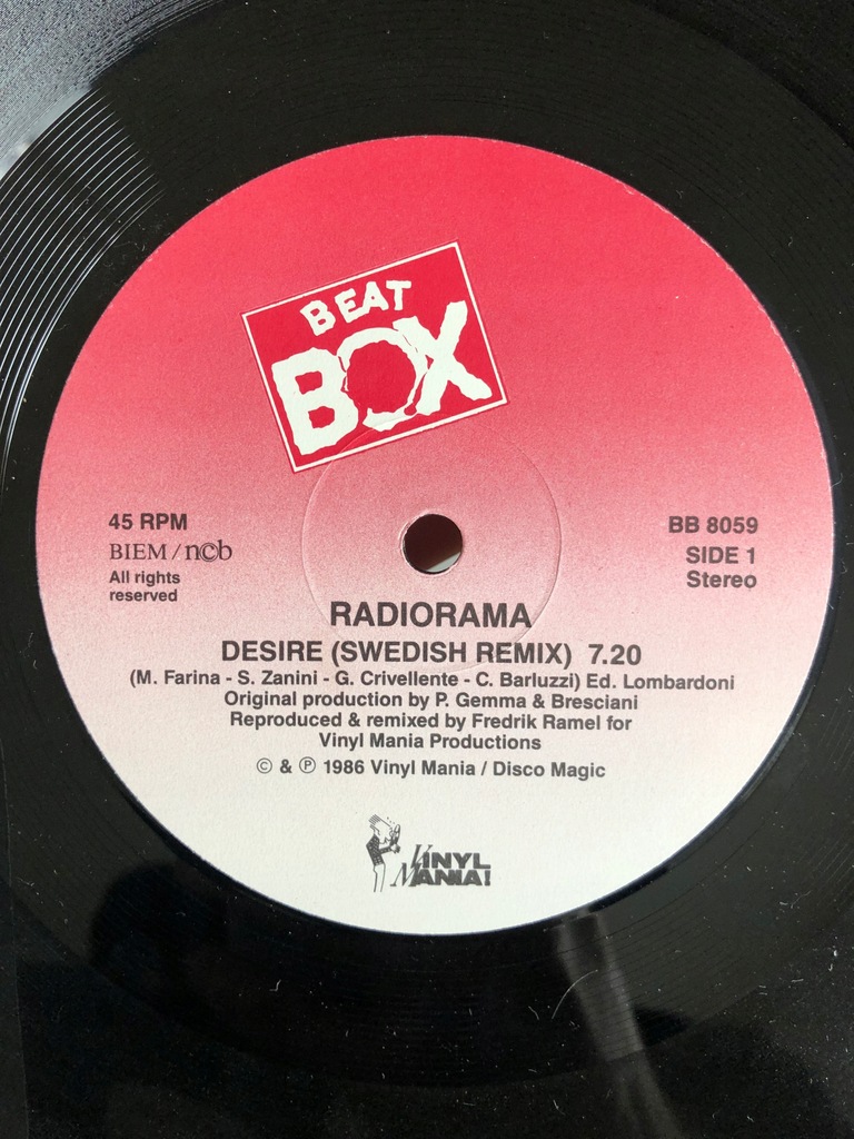 Купить Radiorama - Desire (шведский ремикс на бит-бокс) 1986: отзывы, фото, характеристики в интерне-магазине Aredi.ru