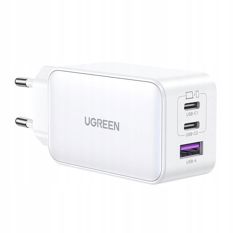 UGREEN Szybka Ładowarka Sieciowa 2x USB-C USB-A 3.0 PD 3.0 QC 4.0 GaN 65W