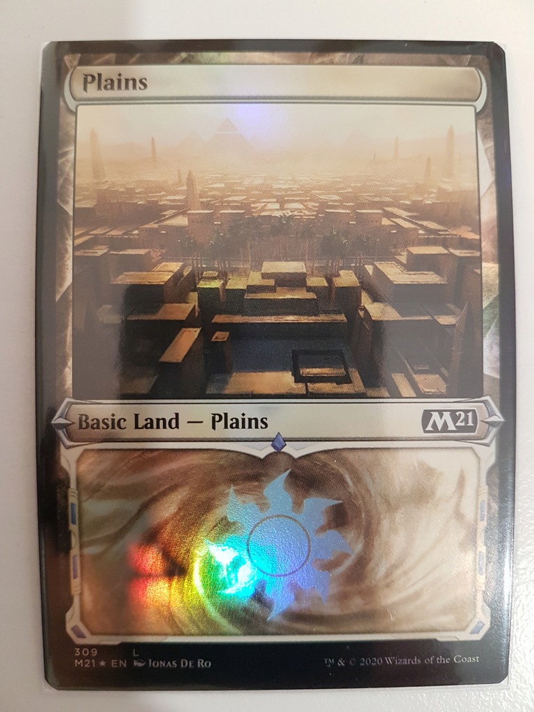 MTG 21 Plains showcase foil