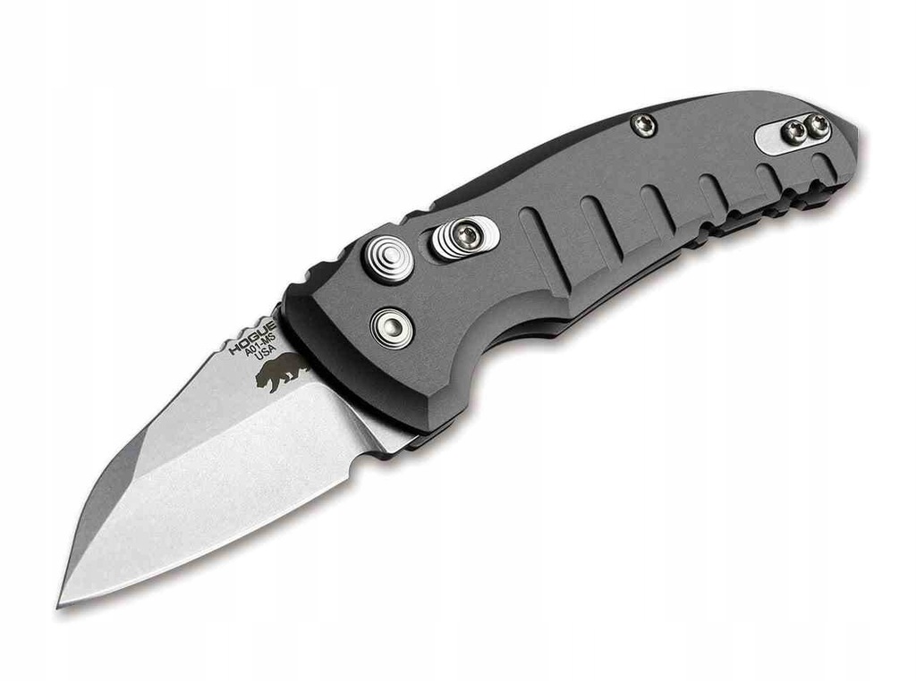 Nóż Hogue A01 Microswitch Compact Wharncliffe Grey