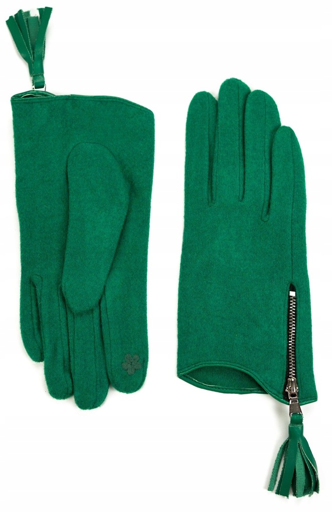 Przejściowe kolorowe rękawiczki damskie Pello z zamkiem rk23384-3