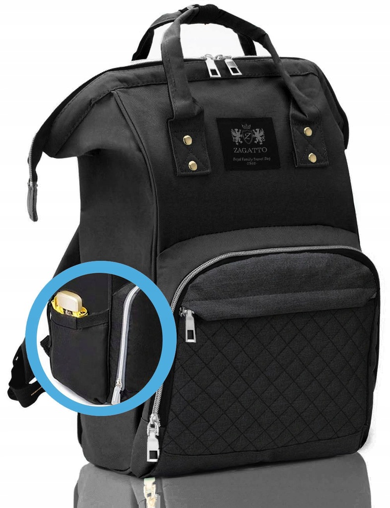 Купить Удлиненная сумка-рюкзак для коляски Zagatto USB.: отзывы, фото, характеристики в интерне-магазине Aredi.ru