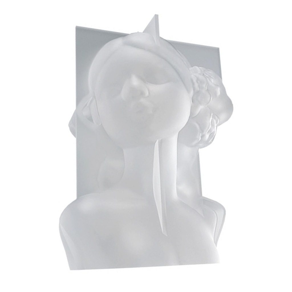 Girl Candle Making Silicone model 3D Closed Eyes