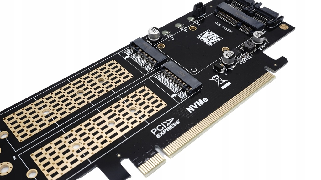 Купить Адаптер PCIe x16 для дисков M.2 (NVME+SATA) и mSATA: отзывы, фото, характеристики в интерне-магазине Aredi.ru