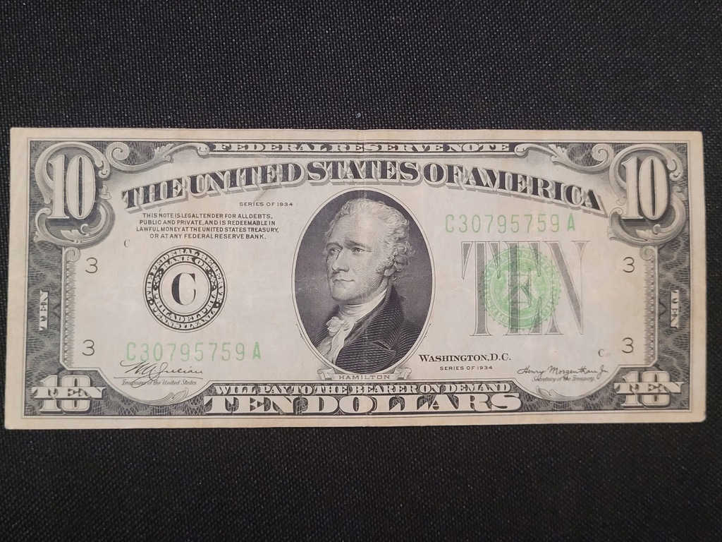 10 dolarów USA 1934 C Philadelphia POLECAM