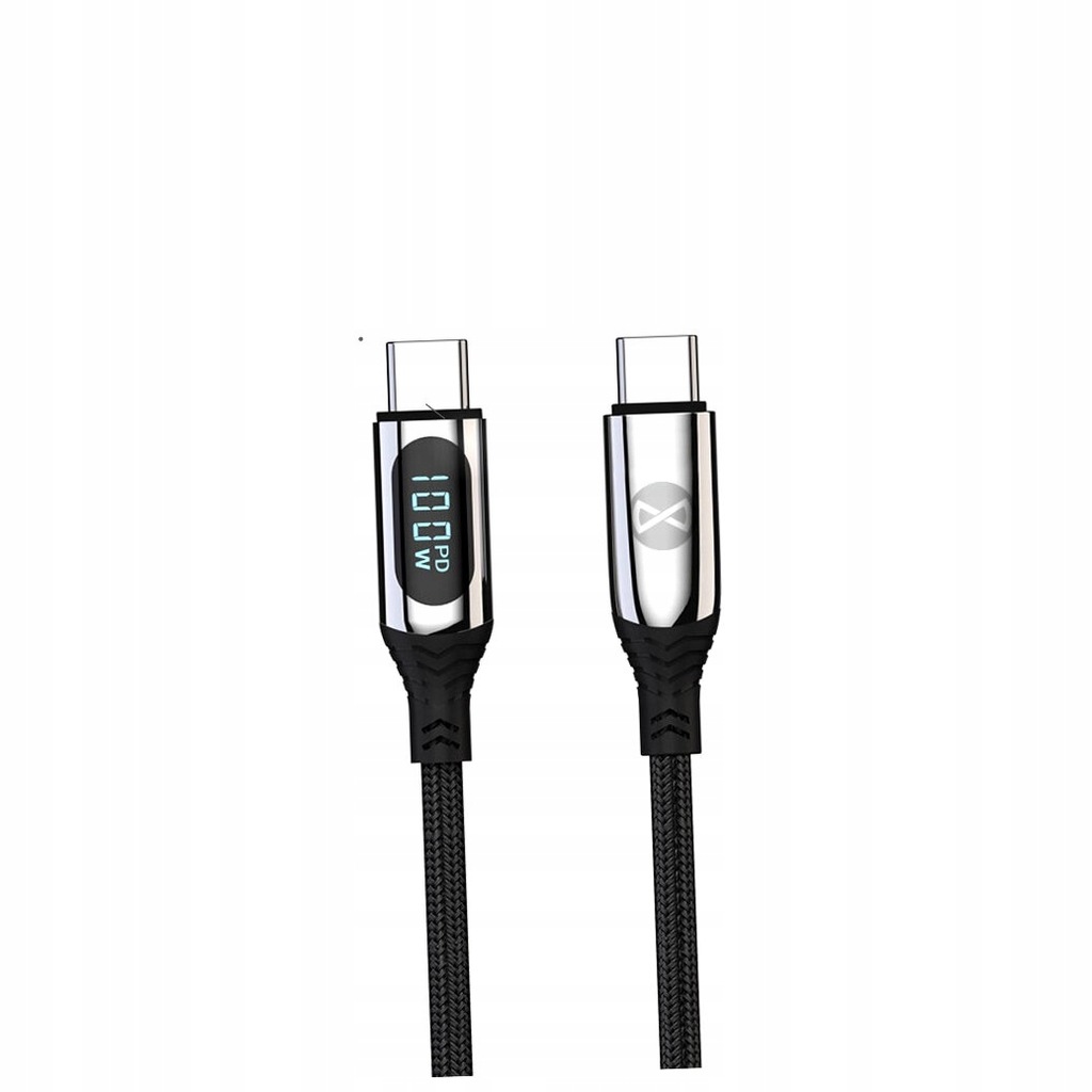 Forever kabel LCD USB-C - USB-C 1,0 m 100W czarny