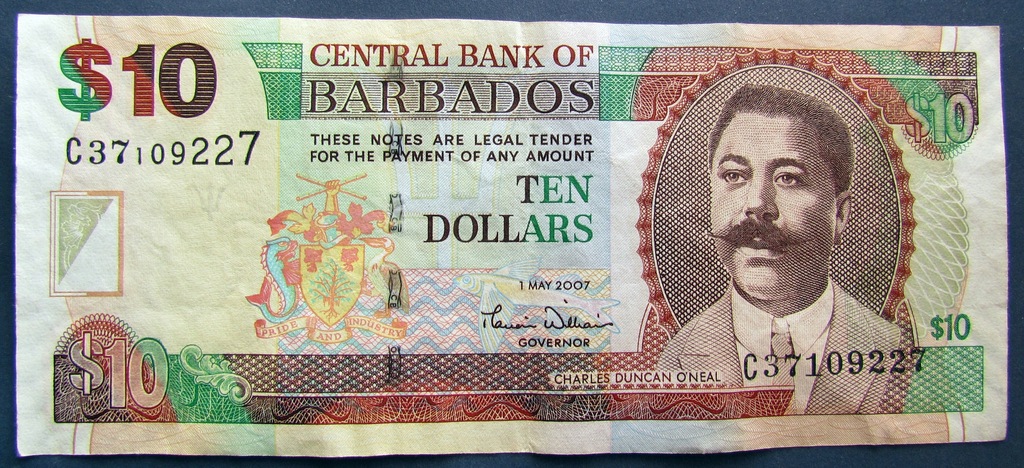 BARBADOS 10 DOLARÓW 2007 rok