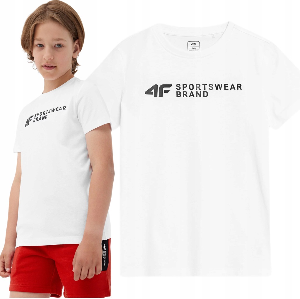 T-SHIRT CHŁOPIĘCY 4F KOSZULKA BAWEŁNA TTSHM292 158