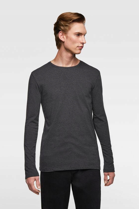 20I078 ZARA MAN__MD6 KOSZULKA LONGSLEEVE BASIC__L