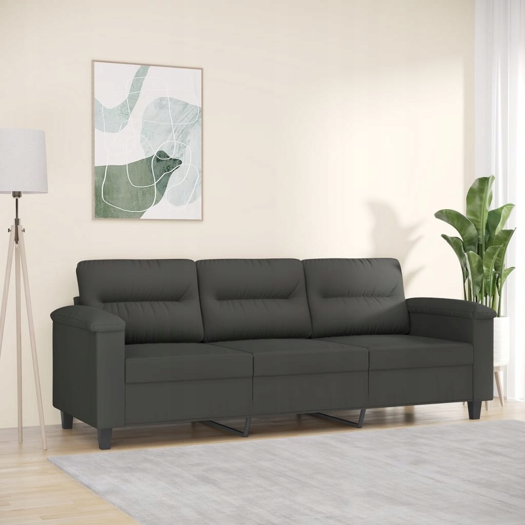 3-OSOBOWA SOFA CIEMNOSZARY, 180CM TAPICEROWANA MIK