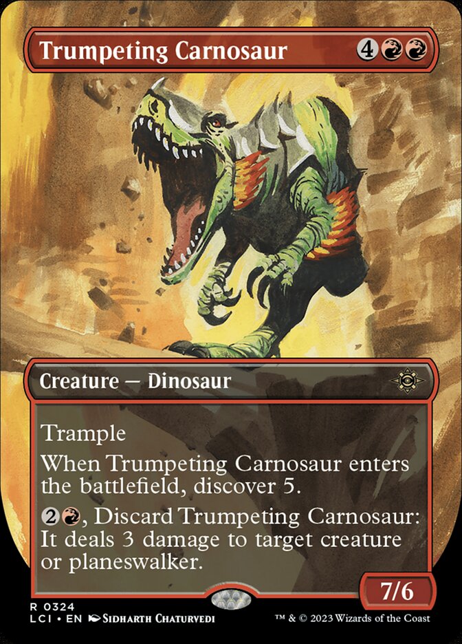 Trumpeting Carnosaur [BORDERLESS] (LCI)