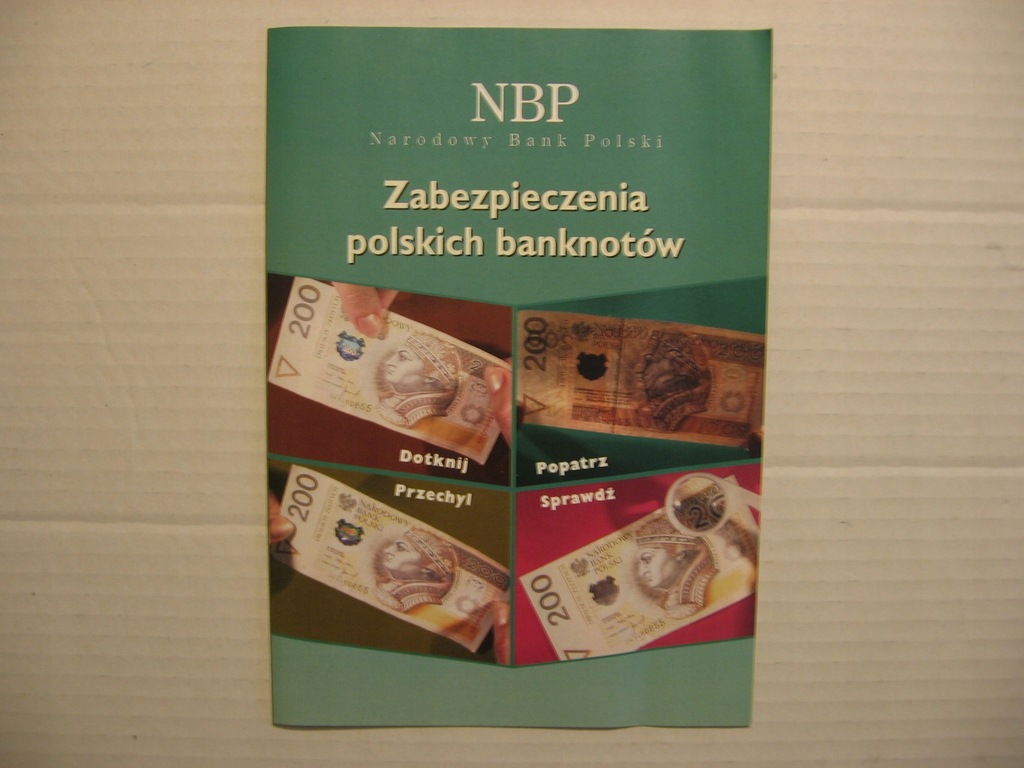 Folder Zabezpieczenia polskich banknotów