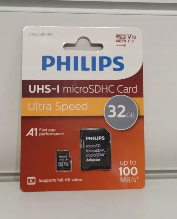 PROMOCJA KARTA PAMIĘCI PHILIPS ULTRA SPEED 32 GB 100 MB/S + ADAPTER