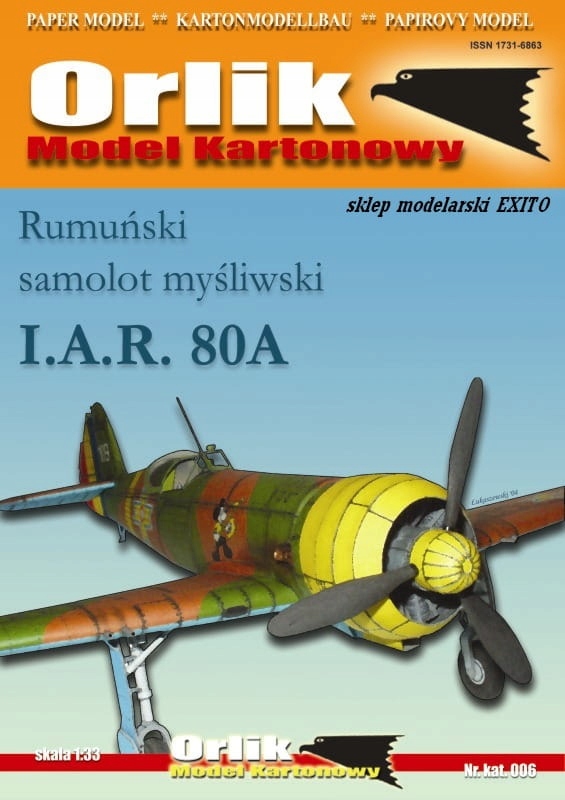 ORLIK 006 - 1:33 I.A.R. 80A Rumuński samolot