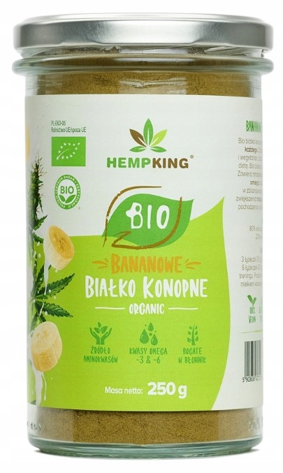 BIO Białko Konopne Bananowe 250g Biowen Wysoka wchłanialność Budowa mięśni