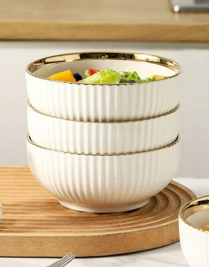 SHEIN BIAŁE MISKI NA ZUPĘ 3 SZT CKM SC2