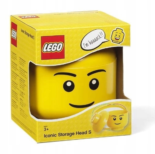 LEGO Pojemnik na klocki Otwierana Głowa Uśmiechnięty Chłopiec