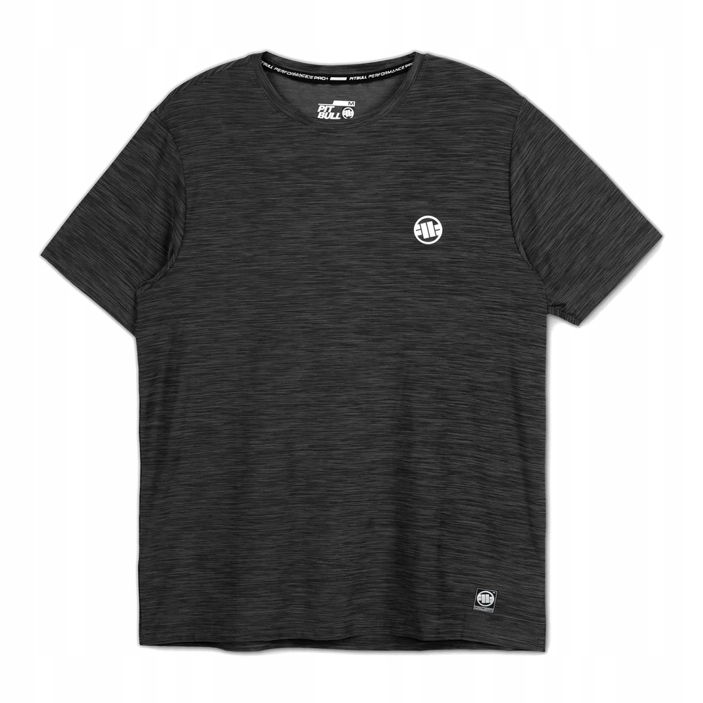 Koszulka męska Pitbull Small Logo Casual Sport black melange XXL