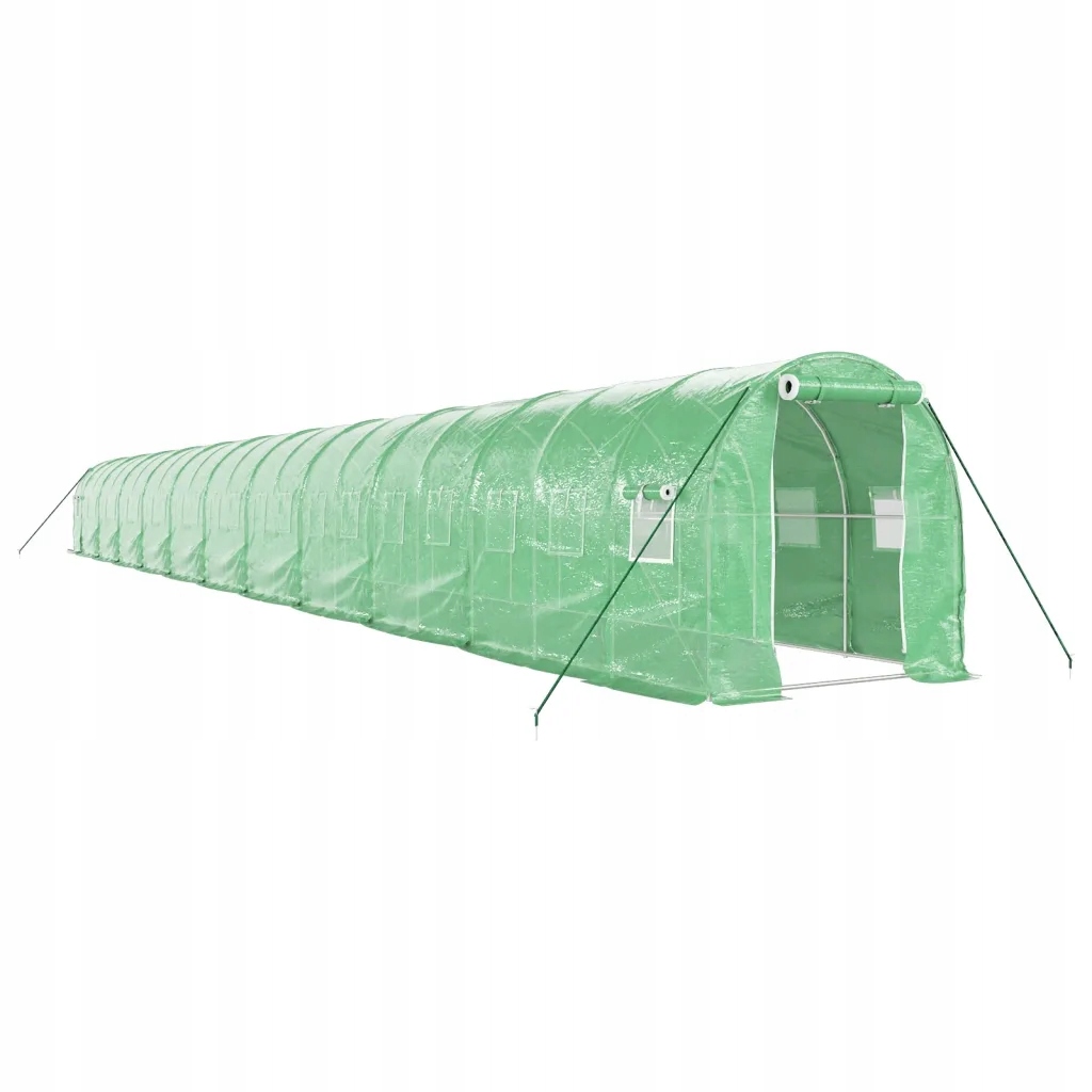 Szklarnia ze stalową ramą, zielona, 44 m², 22x2x2 m