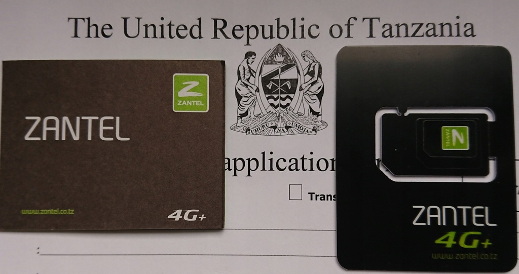 Karta SIM ZANTEL Zanzibar, Tanzania OKAZJA!!! 7937885160 oficjalne