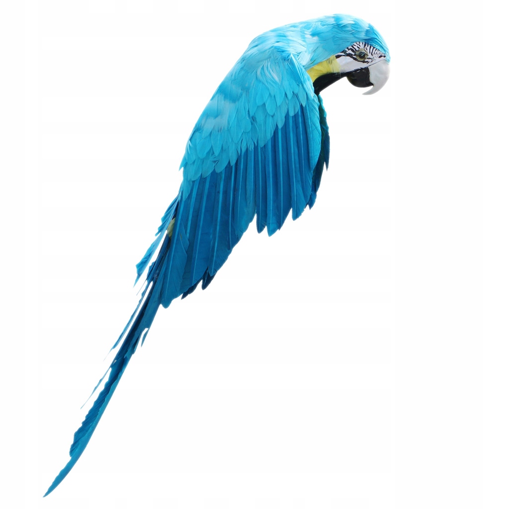 Artificial Bird Flying Parrot Home Art Decor 19.7inch Light Blue