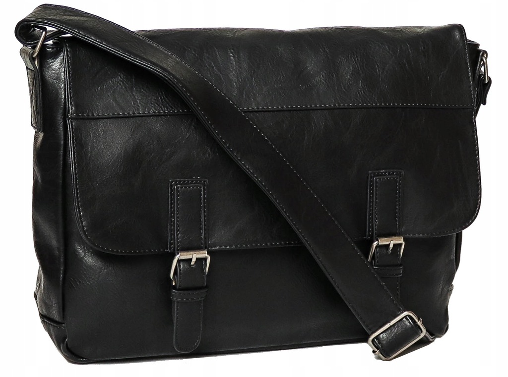 DUŻA TORBA MĘSKA NA RAMIĘ DO PRACY SZKOŁY A4 - 7056367548 - oficjalne