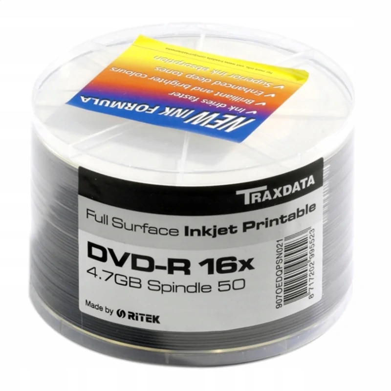 TRAXDATA RITEK DVD-R 4,7GB 16X PRINTABLE SP*50