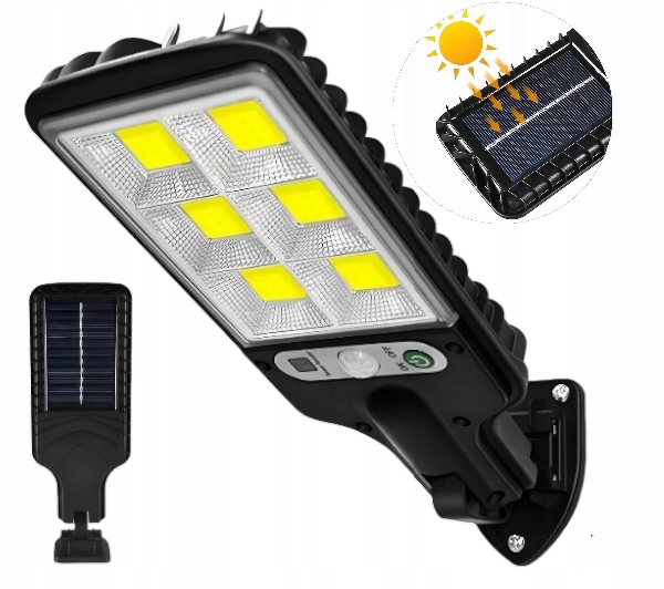 LAMPA SOLARNA ULICZNA LED CZUNIK RUCHU ZMIERZCHU