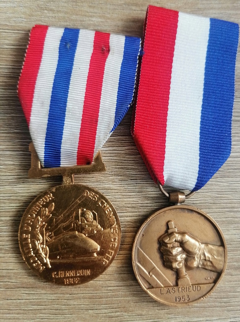 Dwa Francuskie medale kolejowe