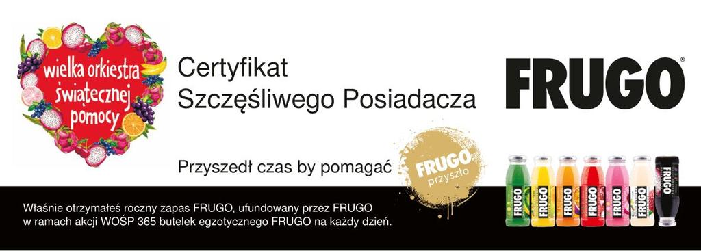 Zakręcona licytacja - Roczny zapas FRUGO !!!