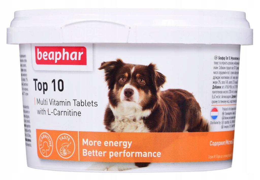 Beaphar Multiwitaminy Top 10 L-karnityna dla psa 1