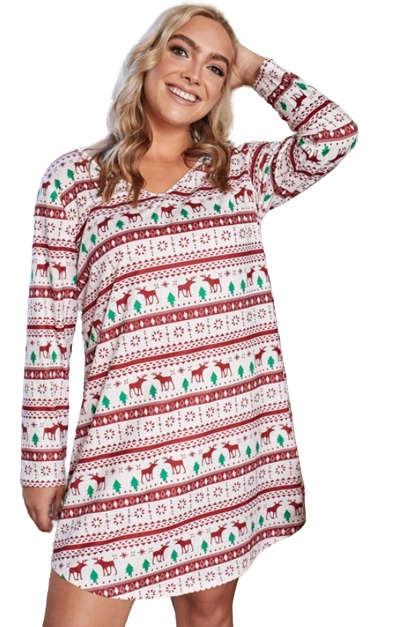 SHEIN KOSZULA NOCNA WIELOKOLOROWA PLUS SIZE 48 V3C
