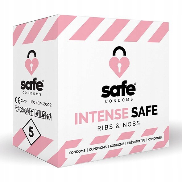 SAFE - Condoms Intense Safe Ribs & Nobs (5 pcs
