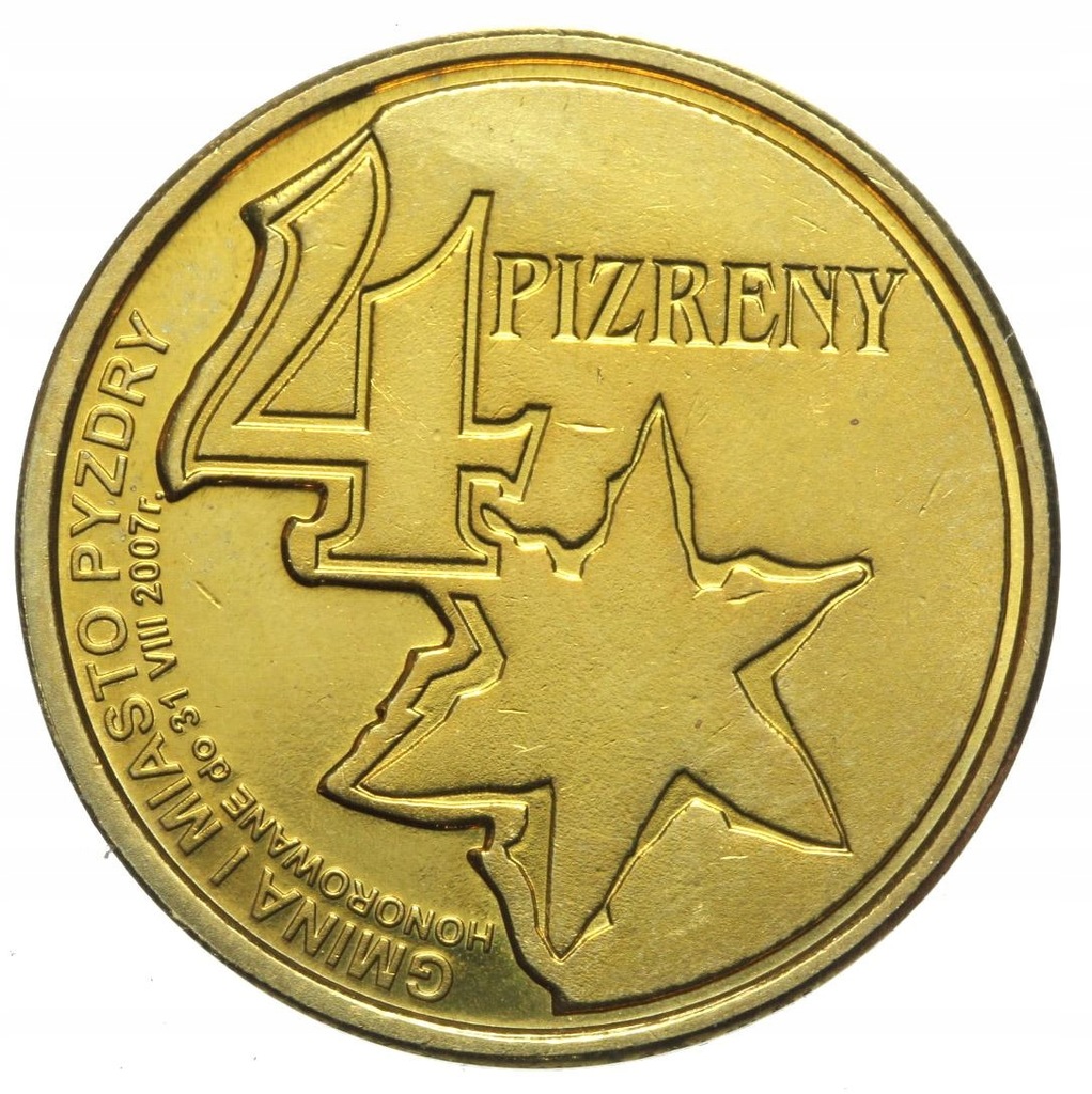 Pyzdryk - moneta - 4 Pizreny 2007