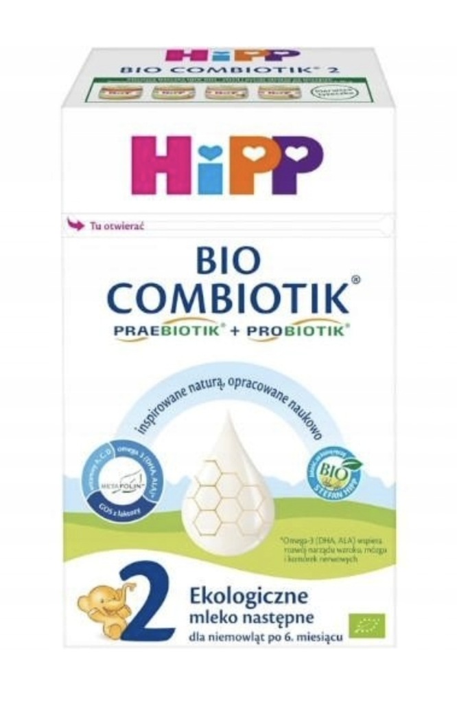 Mleko modyfikowane EKO 6m+ Hipp 2 Combiotik 550g