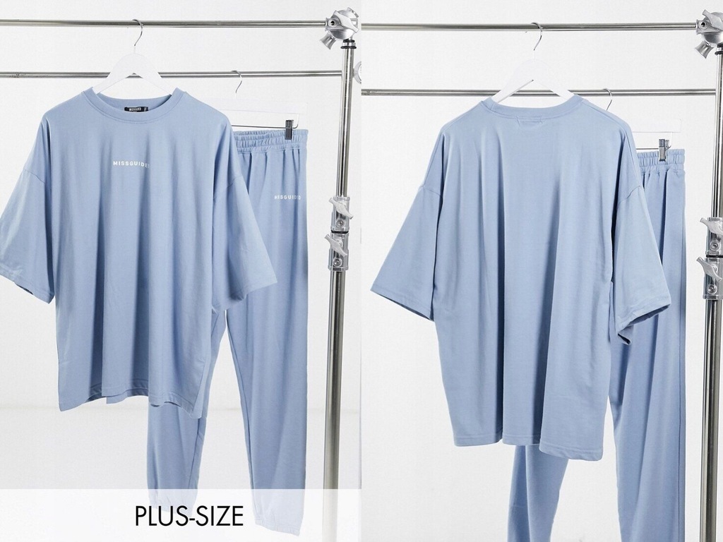 Missguided Plus T-shirt oversize i joggersy 46