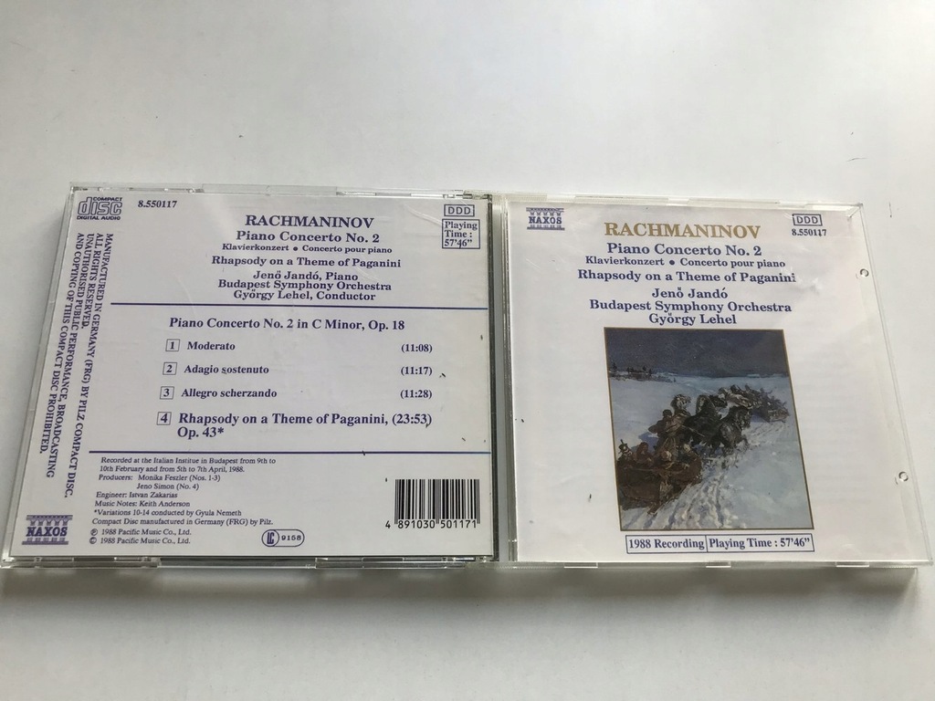 CD Rachmaninov Piano Concerto No. 2 Jeno Jando Budapest Lehel STAN 5/6