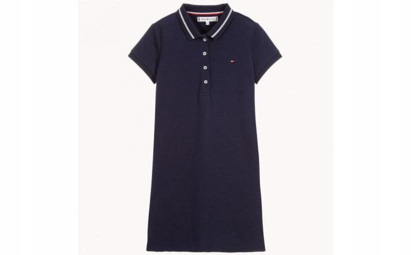 I010B36 Tommy Hilfiger GRANATOWA SUKIENKA 176