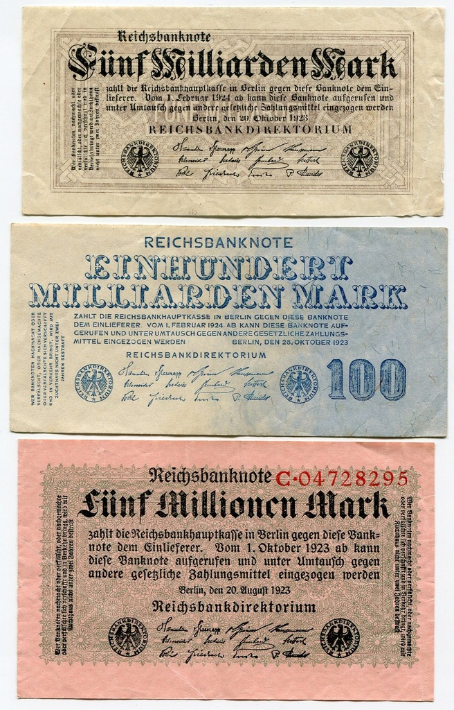Niemcy Inflacyjne 3 sztuki