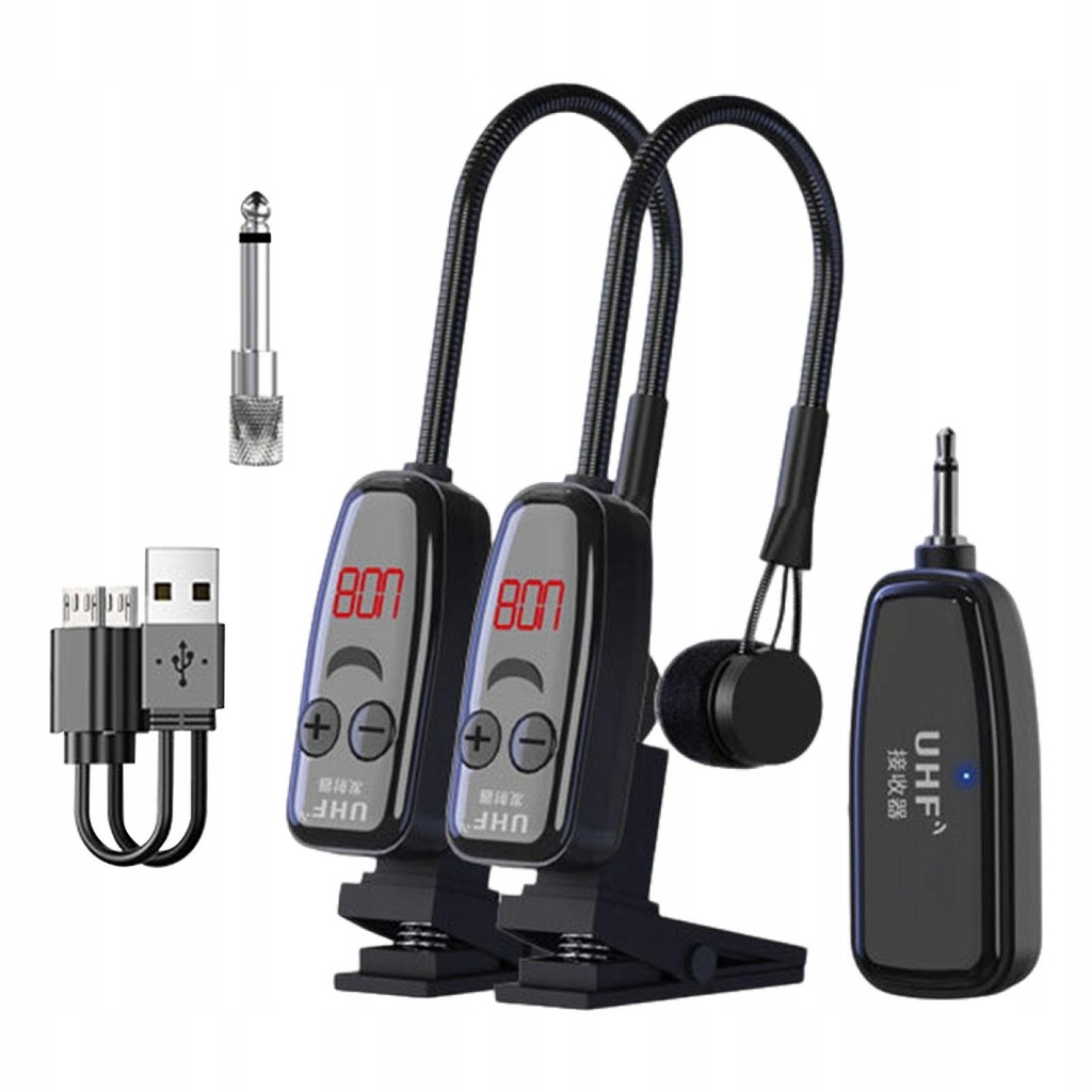 Sax Microphone Instruments Microphone UHF Clip Condenser Rechargeable